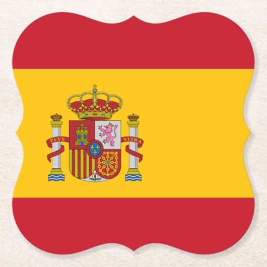 スペインスペインの国旗 ペーパーコースター (正面)