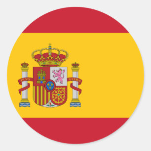 スペインスペインの国旗 ラウンドシール