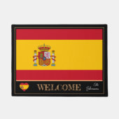 スペインスペインの&フラグハウスマット/スポーツウェルカム ドアマット (正面)