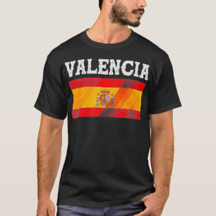 スペインスペスペインのイン国旗バレンシア男性 Tシャツ