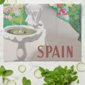 スペインセノリタバーズフラワーズフィエスタガーデン キッチンタオル (折り畳み)