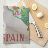スペインセノリタバーズフラワーズフィエスタガーデン キッチンタオル (四つ折り)