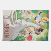 スペインセノリタバーズフラワーズフィエスタガーデン キッチンタオル (横)