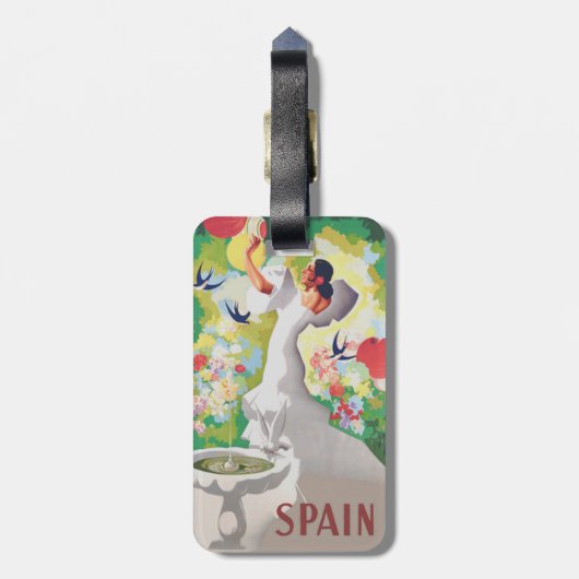 スペインセノリタバーズフラワーズフィエスタガーデン ラゲッジタグ (裏面縦)