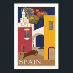 スペイントラベルブルヴィンテージ ポスター<br><div class="desc">レトロスペイン旅行ブルポスター</div>