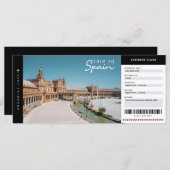 スペイントリップボーディングパストラベルバケーションチケット (正面/裏面)