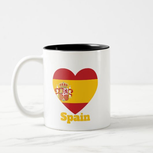 スペインハート国旗 ツートーンマグカップ (左)