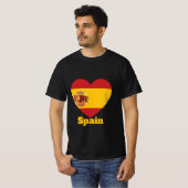 スペインハート国旗Tシャツ Tシャツ (正面フル)