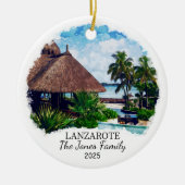 スペインパーソナライズされたのランザロテオーナメント セラミックオーナメント (正面)