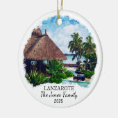 スペインパーソナライズされたのランザロテオーナメント セラミックオーナメント (左)