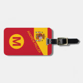 スペインパーソナライズされた国モダン旗の旅行荷物 ラゲッジタグ (正面横)