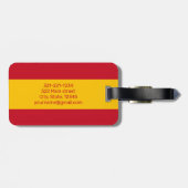 スペインパーソナライズされた国モダン旗の旅行荷物 ラゲッジタグ (裏面横)