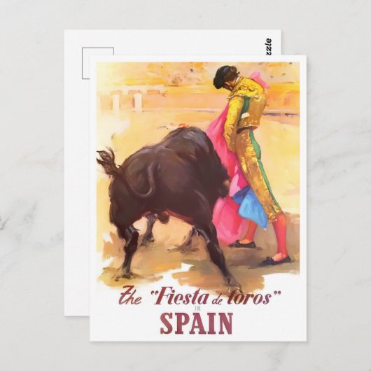 スペインフィエスタデトロスヴィンテージ旅行 ポストカード (正面/裏面)
