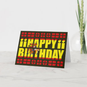 スペインフラグ誕生日カード カード