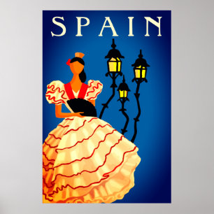 スペインフラメンコダンサーのポスター ポスター