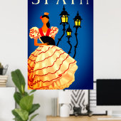 スペインフラメンコダンサーのポスター ポスター (ホームオフィス)