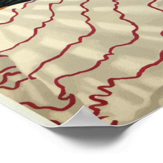 スペインフラメンコダンサーヴィンテージ旅行 ポスター (角)