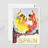 スペインフラメンコヴィンテージ旅行 ポストカード (正面/裏面)