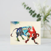 スペインブルヴィンテージトラベルラブウォーター色 シーズンポストカード (スタンド正面)