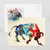 スペインブルヴィンテージトラベルラブウォーター色 シーズンポストカード (正面/裏面)