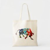 スペインブルヴィンテージトラベルラブウォーター色 トートバッグ (正面)