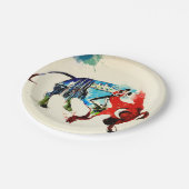 スペインブルヴィンテージトラベルラブウォーター色 ペーパープレート (アングル)