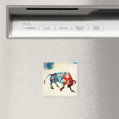 スペインブルヴィンテージトラベルラブウォーター色 マグネット (インサイチュ (食洗機))