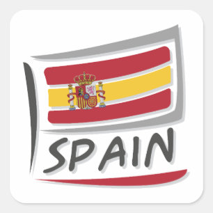 スペインプライドX国旗 スクエアシール
