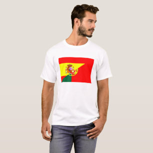 スペインポルトガルの隣の国の半分の旗の記号 Tシャツ