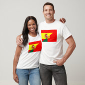 スペインポルトガルの隣の国の半分の旗の記号 Tシャツ (ユニセックス)