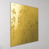 スペインモダンエレガントセビリアの上品なギフトマップ 箔ポスター (レイダウン)