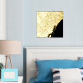 スペインモダンエレガントバルセロナの上品なギフトマップ 箔ポスター (インサイチュ (寝室))