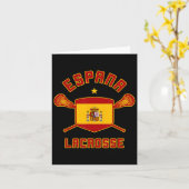 スペインラクロススペインの国旗Espana Lax Tee カード (黄色い花)