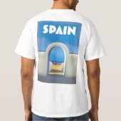スペインレトロバケーションアート Tシャツ (裏面)