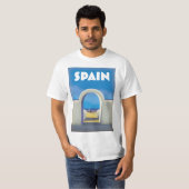 スペインレトロバケーションアート Tシャツ (正面フル)