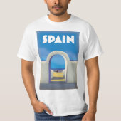 スペインレトロバケーションアート Tシャツ (正面)