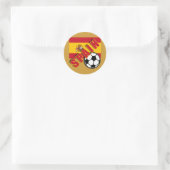 スペインワールドサッカーファンTシャツ ラウンドシール (バッグ)