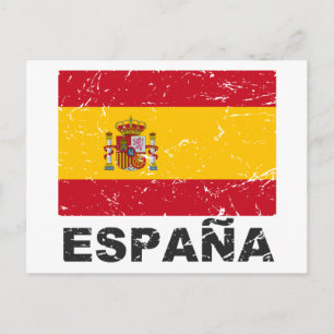 スペインヴィンテージ国旗 ポストカード