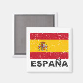 スペインヴィンテージ国旗 マグネット (正面/裏面)