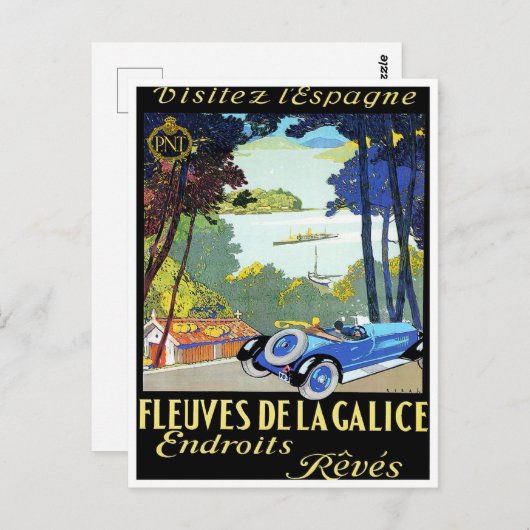 スペインヴィンテージ旅行を訪れる ポストカード (正面/裏面)