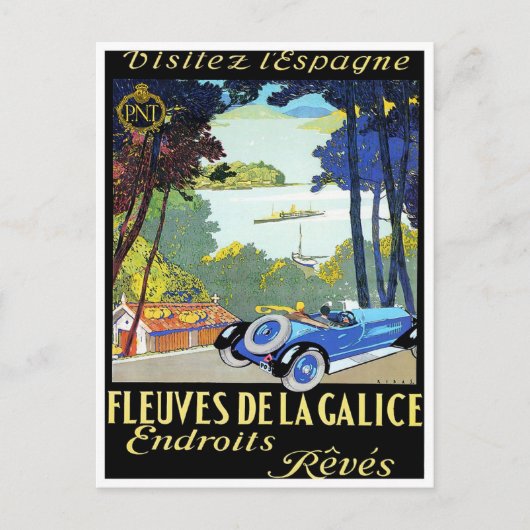 スペインヴィンテージ旅行を訪れる ポストカード (正面)