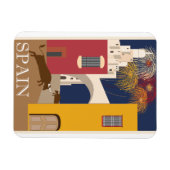 スペインヴィンテージ旅行ポスター マグネット (横)