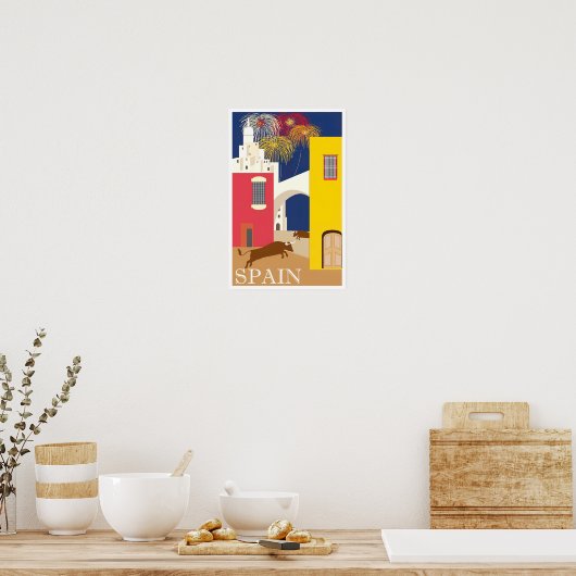 スペインヴィンテージ旅行 ポスター (キッチン)