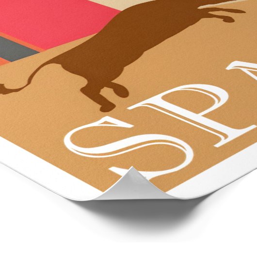 スペインヴィンテージ旅行 ポスター (角)