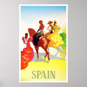 スペインヴィンテージ旅行 ポスター