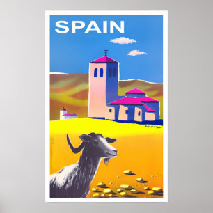 スペインヴィンテージ旅行 ポスター