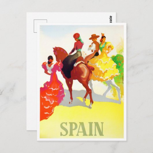 スペインヴィンテージ旅行 ポストカード (正面/裏面)