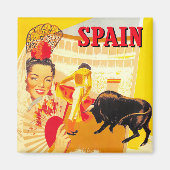スペインヴィンテージ旅行 マグネット (正面)