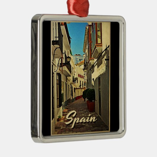 スペインヴィンテージ旅行 メタルオーナメント (右)