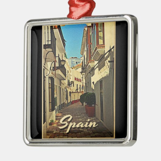 スペインヴィンテージ旅行 メタルオーナメント (左)